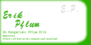 erik pflum business card